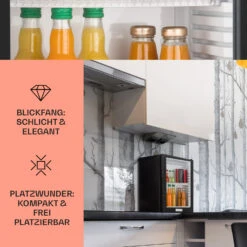 MKS-12 Minibar 24 Liter Klasse E Schwarz Glas 0dB -Angebote Küchenmaschinen Store 10005439 DE 0003 usp
