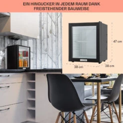 MKS-12 Minibar 24 Liter Klasse E Schwarz Glas 0dB -Angebote Küchenmaschinen Store 10005439 DE 0006 usp