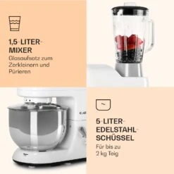 Lucia Küchenmaschine 3-in-1 2000 W / 2,7 PS 5 Ltr Edelstahl BPA-frei -Angebote Küchenmaschinen Store 10008236 de 0006 logo