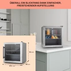 Beersafe L Kühlschrank 47 Liter 2 Böden Panoramaglastür Edelstahl -Angebote Küchenmaschinen Store 10027671 DE 0006 usp