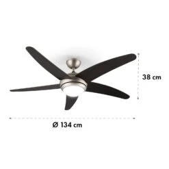 Bolero 2-in-1-Deckenventilator Leuchte 55W 10212 M³/h Fernbedienung -Angebote Küchenmaschinen Store 10028292 yy 0007 logo