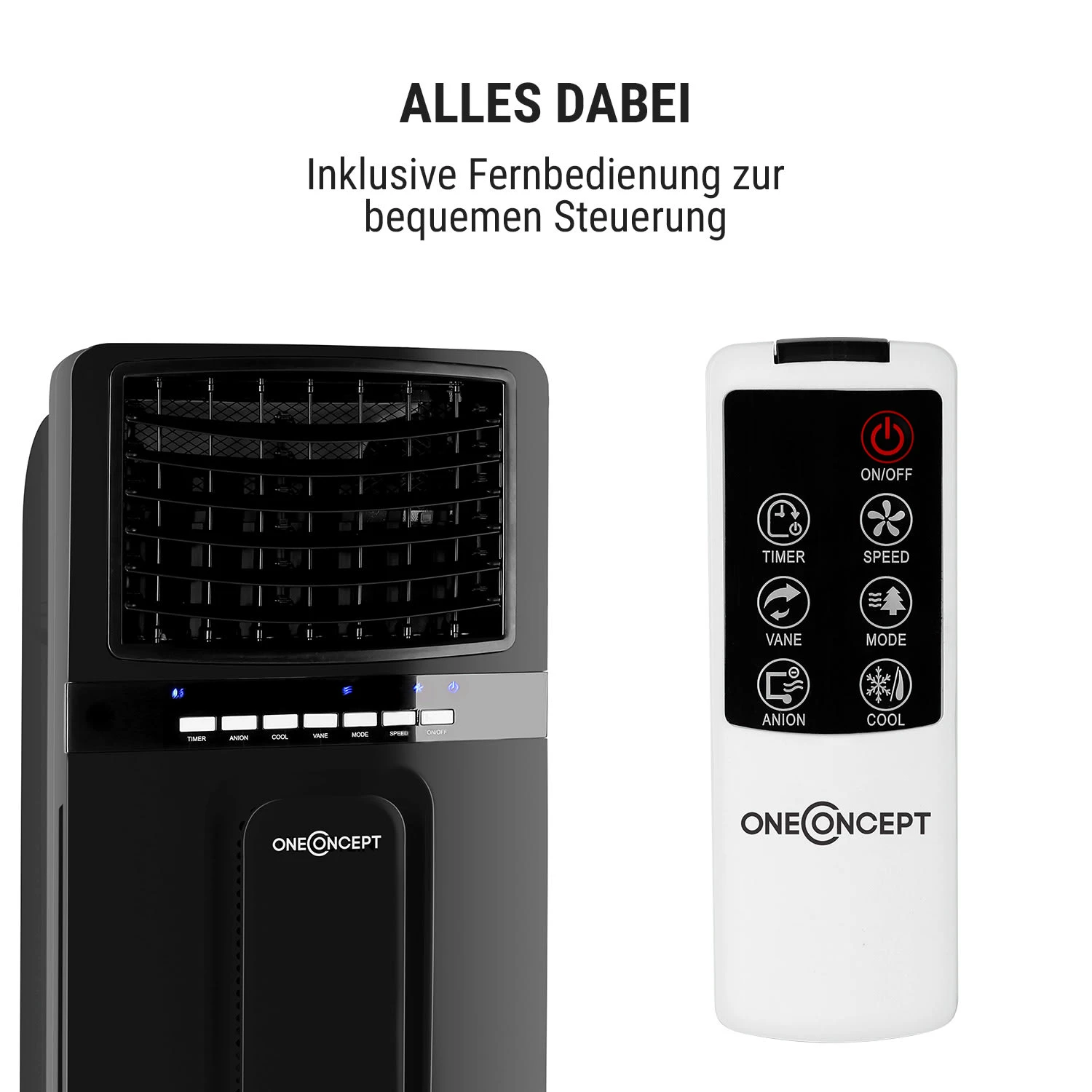 Baltic Black 3-in-1 Luftkühler 360 M³/h 65 W 6 Ltr Fernbedienung Mobil 11 Baltic Black 3-in-1 Luftkühler 360 M³/h 65 W 6 Ltr Fernbedienung Mobil – Bild 9