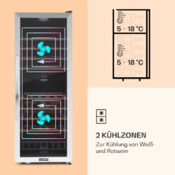 Vinamour 54 Duo Weinkühlschrank 2 Zonen 148 Ltr 54 Fl Touch-Display -Angebote Küchenmaschinen Store 10030714 de 0003 logo