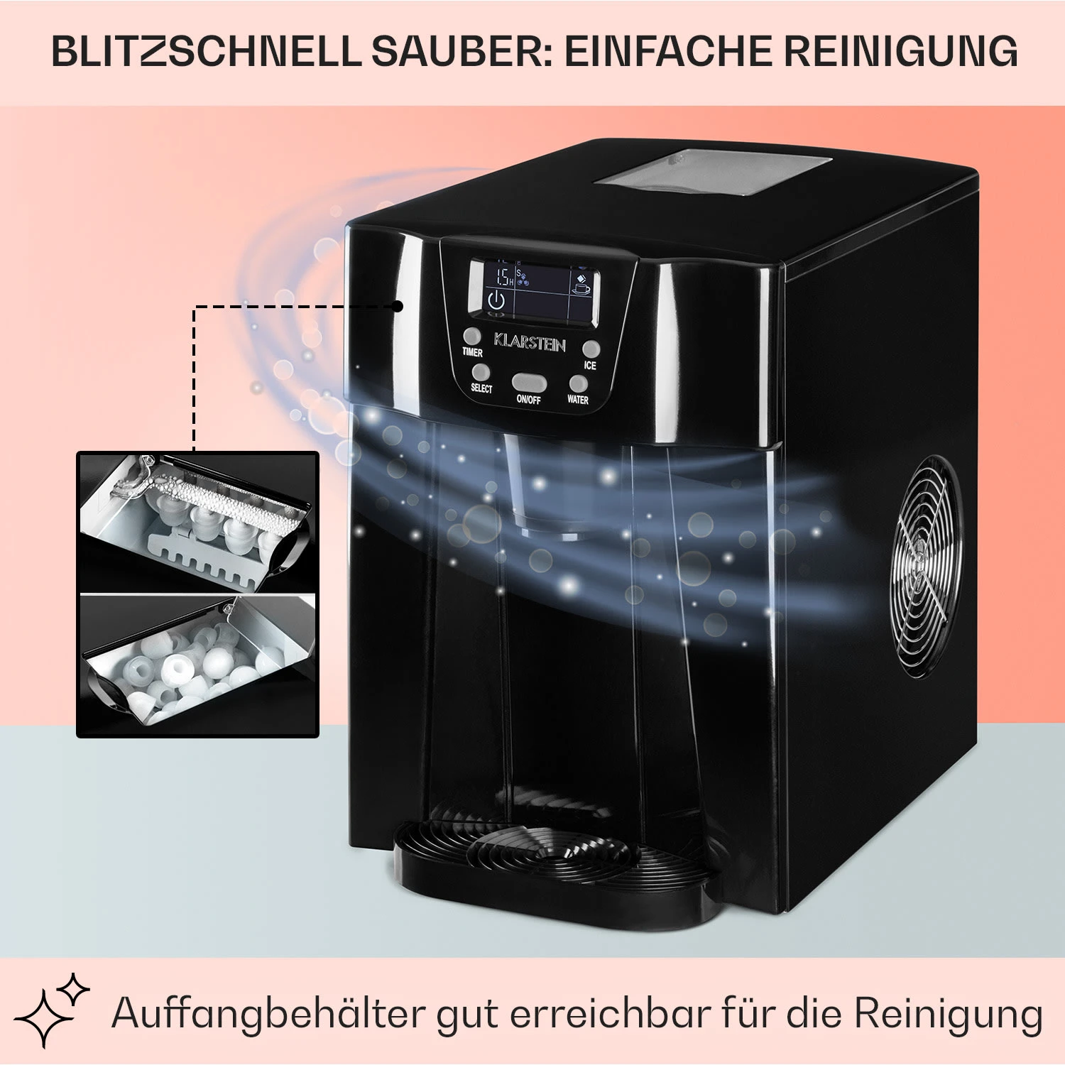 Ice Volcano 2G Eismaschine LED 12kg Je 24h 2l 6-12min Schwarz 7 Ice Volcano 2G Eismaschine LED 12kg Je 24h 2l 6-12min Schwarz – Bild 5