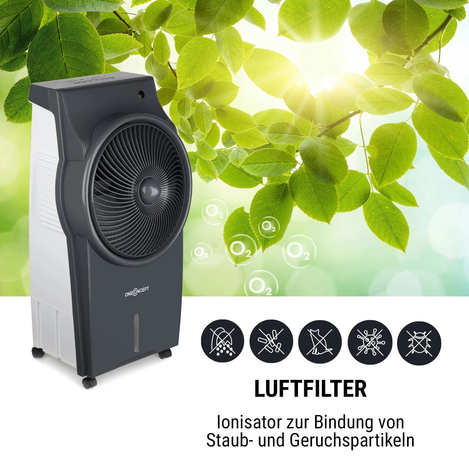 Kingcool 4-in-1 Luftkühler 2340 M³/h 95 W 8 Ltr Mobil Fernbedienung 8 Kingcool 4-in-1 Luftkühler 2340 M³/h 95 W 8 Ltr Mobil Fernbedienung – Bild 6