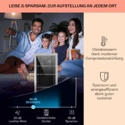 Beersafe 6XL Kühlschrank 201 Liter 5 Böden Panoramaglastür Edelstahl -Angebote Küchenmaschinen Store 10031930 DE 0003 usp