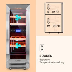 Vinovilla 17 Built-In Duo Weinkühlschrank 2 Zonen 53l 17 Fl. Glastür -Angebote Küchenmaschinen Store 10032030 de 0004 logo