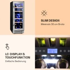 Vinovilla 17 Built-In Duo Weinkühlschrank 2 Zonen 53l 17 Fl. Glastür -Angebote Küchenmaschinen Store 10032030 de 0005 logo