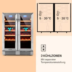 Vinovilla 42 Twin Built-In Duo Weinkühlschrank 2 Zonen 126l 42 Fl Glas -Angebote Küchenmaschinen Store 10032032 de 0004 logo