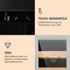 Vinovilla Smart Weinkühlschrank 50l / 20 Flaschen Glastür Edelstahl -Angebote Küchenmaschinen Store 10032037 de 0003 logo
