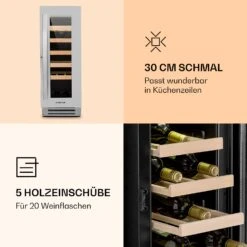 Vinovilla Smart Weinkühlschrank 50l / 20 Flaschen Glastür Edelstahl -Angebote Küchenmaschinen Store 10032037 de 0004 logo