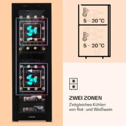 Shiraz 39 Duo Weinkühlschrank 2 Zonen 105l 39 Flaschen -Angebote Küchenmaschinen Store 10032661 de 0004 logo