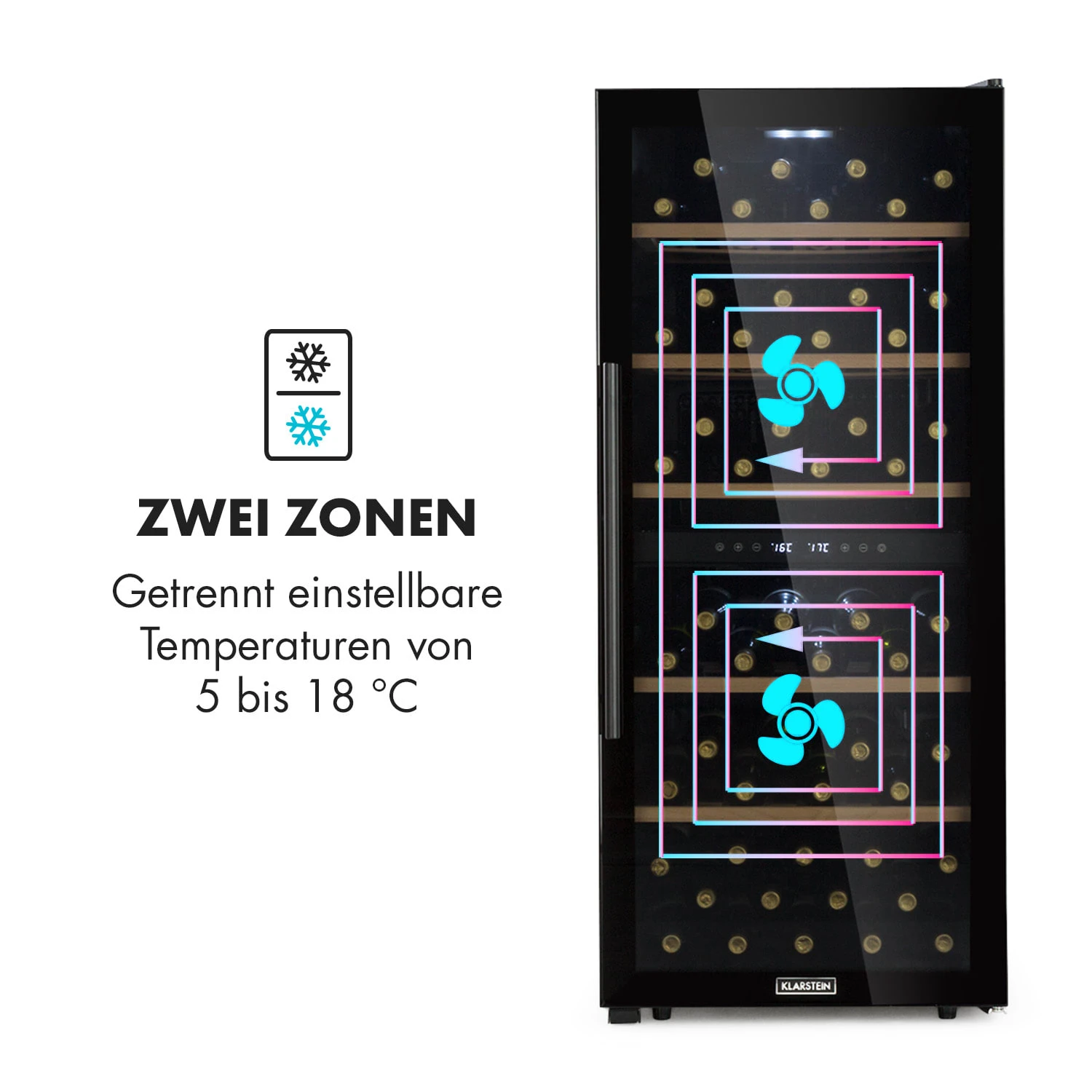 Barossa 102 Duo Weinkühlschrank 102 Fl 226 Ltr 2 Zonen Touch-Steuerung 7 Barossa 102 Duo Weinkühlschrank 102 Fl 226 Ltr 2 Zonen Touch-Steuerung – Bild 5