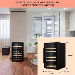 Barossa 40 Duo Weinkühlschrank 2 Zonen 41 Flaschen Glastür Touch LED -Angebote Küchenmaschinen Store 10032924 de 0006 usp