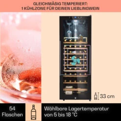 Barossa 54 Uno Weinkühlschrank 155 L 54 Flaschen Glastür Touch LED 12 Barossa 54 Uno Weinkühlschrank 155 L 54 Flaschen Glastür Touch LED -Angebote Küchenmaschinen Store 10032925 de 0003 usp