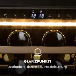 Barossa 77 Duo Weinkühlschrank 2 Zonen 191 L 77 Fl. Touch LED Schwarz -Angebote Küchenmaschinen Store 10032963 de 0008 logo