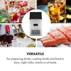 Glacial XL Profi-Eiswürfelmaschine 38kg/d 15l LED Edelstahl Schwarz 15 Glacial XL Profi-Eiswürfelmaschine 38kg/d 15l LED Edelstahl Schwarz -Angebote Küchenmaschinen Store 10033442 yy 0007 logo Klarstein Glacial XL Profi Eiswuerfelmaschine 15 L