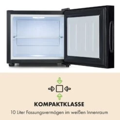 Frosty Mini-Kühlschrank EEC A Spiegelglastür 10 Liter Schwarz -Angebote Küchenmaschinen Store 10033836 de 0005 logo
