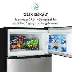 Big Daddy Cool Kühl-Gefrierkombination 61/25 Liter 2 Ebenen Edelstahl -Angebote Küchenmaschinen Store 10034005 de 0006 logo