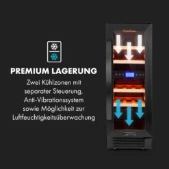 Vinovilla 17 Built-In Duo Weinkühlschrank 53l 17 Fl. 2 Zonen Glastür -Angebote Küchenmaschinen Store 10034154 de 0006 logo