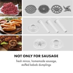 Kraftprotz Elektrischer Fleischwolf 700 W Kupfermotor Edelstahl -Angebote Küchenmaschinen Store 10034215 yy 0003 logo Klarstein Kraftprotz elektrischer Fleischwolf weiss