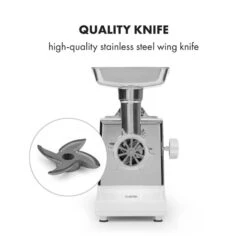 Kraftprotz Elektrischer Fleischwolf 700 W Kupfermotor Edelstahl -Angebote Küchenmaschinen Store 10034215 yy 0004 logo Klarstein Kraftprotz elektrischer Fleischwolf weiss