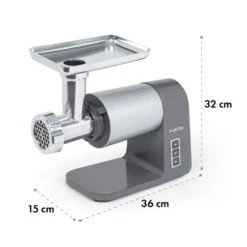 Mett Max Elektrischer Fleischwolf 600W Kupfermotor Aluminium -Angebote Küchenmaschinen Store 10034244 yy 0008 logo Klarstein Mett Max elektrischer Fleischwolf grau