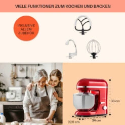 Bella Elegance Küchenmaschine 2000 W 2,7 PS 5,2 Ltr Edelstahl BPA-frei -Angebote Küchenmaschinen Store 10034364 de 0005 usp