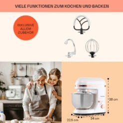 Bella Elegance Küchenmaschine 2000W/2,7PS/5,2 Ltr Edelstahl BPA-frei -Angebote Küchenmaschinen Store 10034365 de 0005 usp