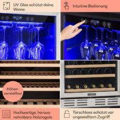 Vinovilla Grande 127 Built-in Uno Weinkühlschrank 320 Ltr 127 Fl. LED -Angebote Küchenmaschinen Store 10034524 DE 0005 usp