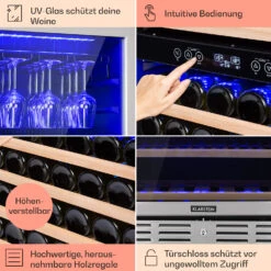 Vinovilla Grande 116 Built-in Duo Weinkühlschrank 310 Ltr 116 Fl. LED -Angebote Küchenmaschinen Store 10034525 DE 0005 usp