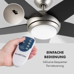 Bolero 2-in-1-Deckenventilator 134cm Leuchte 55W Fernbedienung Schwarz -Angebote Küchenmaschinen Store 10034684 de 0003 logo