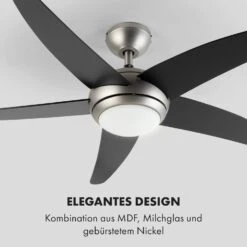 Bolero 2-in-1-Deckenventilator 134cm Leuchte 55W Fernbedienung Schwarz -Angebote Küchenmaschinen Store 10034684 de 0006 logo