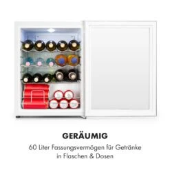 Beersafe XL Crystal White Kühlschrank 60 Liter 4 Böden Panoramaglastür Edelstahl -Angebote Küchenmaschinen Store 10034892 de 0004 logo