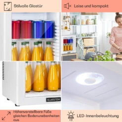 Brooklyn 24 Mini-Kühlschrank Glastür LED Ablage -Angebote Küchenmaschinen Store 10035223 DE 0005 usp