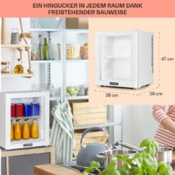 Brooklyn 24 Mini-Kühlschrank Glastür LED Ablage -Angebote Küchenmaschinen Store 10035223 DE 0006 usp
