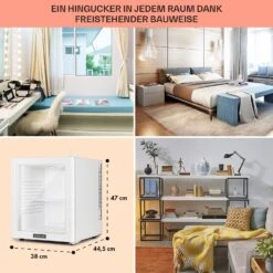 Brooklyn 32 Mini-Kühlschrank Glastür LED Ablage -Angebote Küchenmaschinen Store 10035225 DE 0006 usp