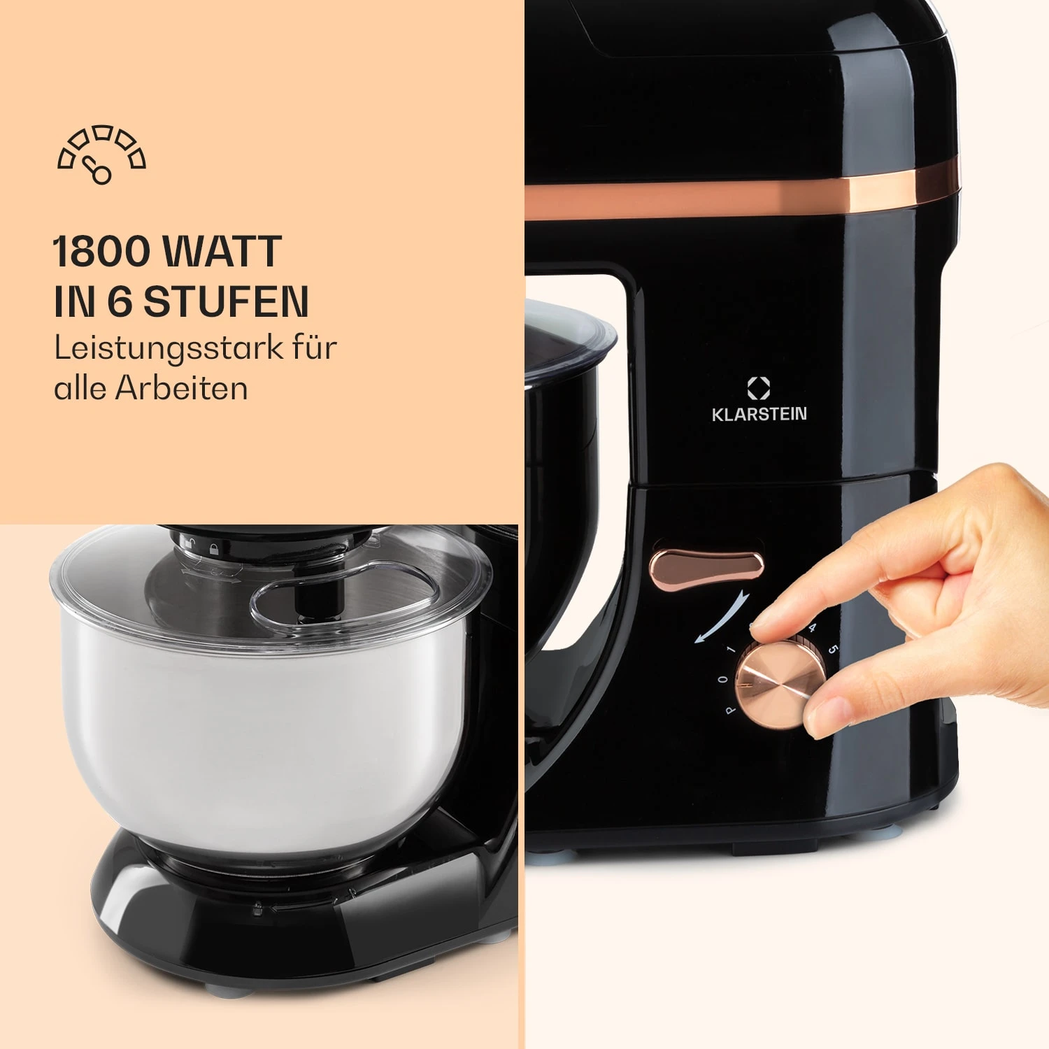 Lucia Elegance Küchenmaschine Mixer Fleischwolf 2000W BPA-frei 5 Lucia Elegance Küchenmaschine Mixer Fleischwolf 2000W BPA-frei – Bild 3