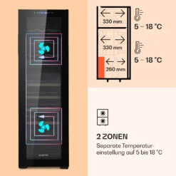 Bovella 27 Duo+ Zweizonen-Weinkühlschrank 74l 27 Fl. Glastür 13 Bovella 27 Duo+ Zweizonen-Weinkühlschrank 74l 27 Fl. Glastür -Angebote Küchenmaschinen Store 10035697 de 0004 logo