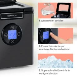 Icemeister 2G Eiswürfelmaschine 12kg/24h LC-Display Edelstahl -Angebote Küchenmaschinen Store 10035712 de 0004 usp
