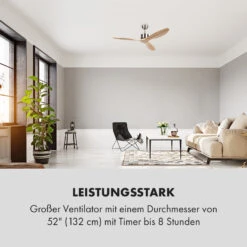 Santa Elena Deckenventilator 52" 9.060m³/h 3 Echtholzflügel -Angebote Küchenmaschinen Store 10035789 de 0006 logo