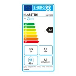 Grandbreeze Eco 12K Klimaanlage 3-in-1 460 M³/h 12.000 BTU/1,35 KW -Angebote Küchenmaschinen Store 10035809 energy label