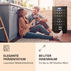 Shiraz 29 Duo Weinkühlschrank 2 Zonen 80L/29 Flaschen 5-22°C Touch 11 Shiraz 29 Duo Weinkühlschrank 2 Zonen 80L/29 Flaschen 5-22°C Touch -Angebote Küchenmaschinen Store 10035846 de 0002 logo