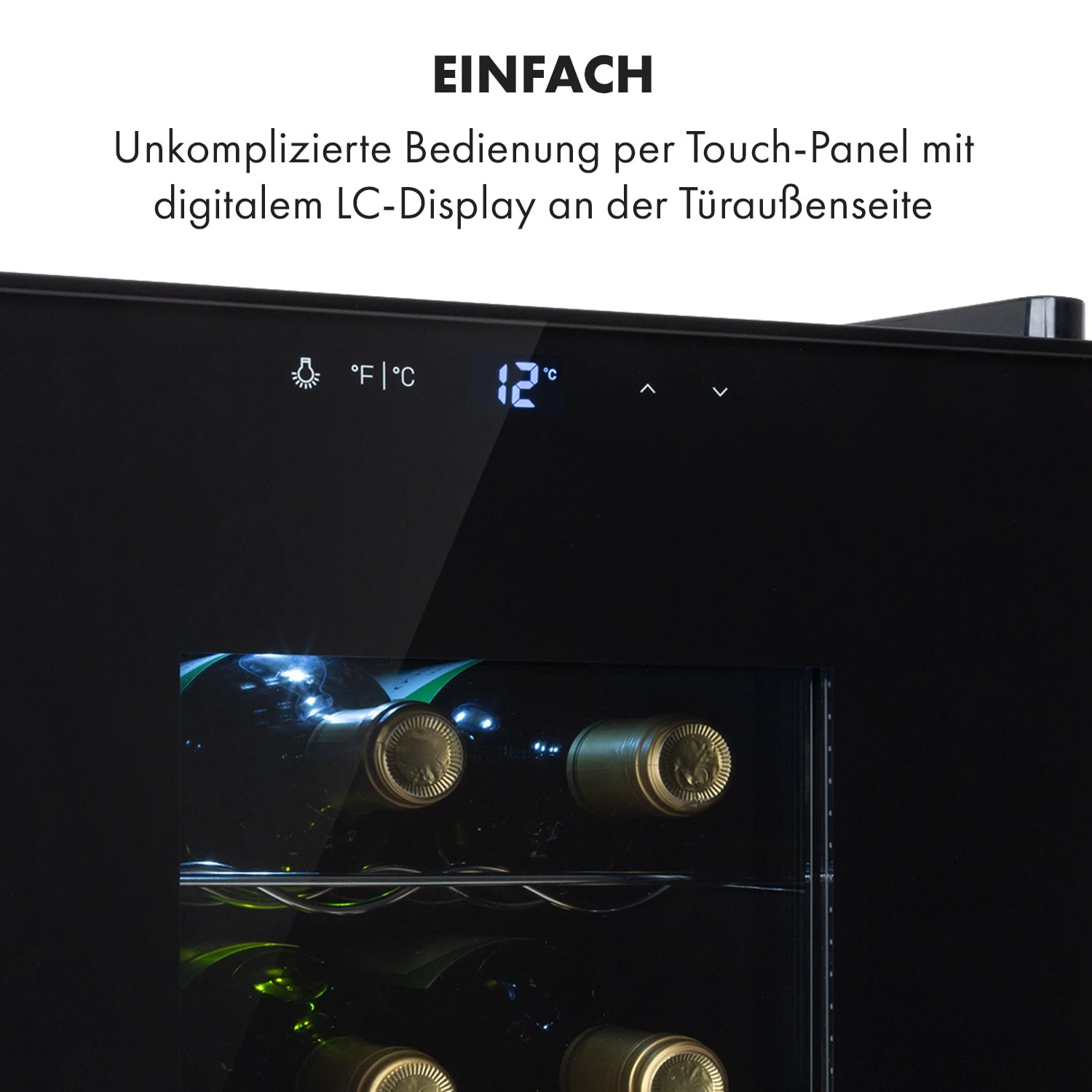 Bellevin 18 Uno Weinkühlschrank 50 Liter 11-18 °C LED Touch SingleZone 6 Bellevin 18 Uno Weinkühlschrank 50 Liter 11-18 °C LED Touch SingleZone – Bild 4