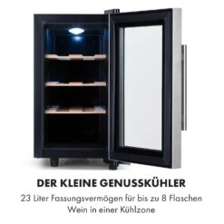 Reserva 8 Uno Weinkühlschrank 23 Ltr 8 Fl 11-18 °C 26 DB Edelstahl -Angebote Küchenmaschinen Store 10035864 de 0003 logo
