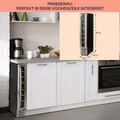Vinovilla 7 Built-in Uno Einbau-Weinkühlschrank Glas Edelstahl -Angebote Küchenmaschinen Store 10036179 DE 0006 usp