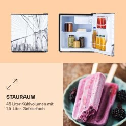 CoolArt 45L Mini-Kühlschrank EEK F Gefrierfach 1,5l Designtür -Angebote Küchenmaschinen Store 10036183 de 0003 logo