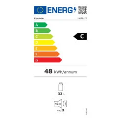 Beersafe M Crystal White Kühlschrank 33 Ltr 2 Böden Glastür Edelstahl -Angebote Küchenmaschinen Store 10039423 energy label
