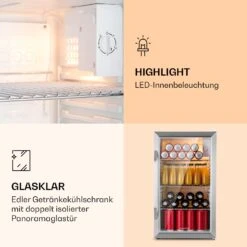 Beersafe XXL Crystal White Kühlschrank 80 Ltr Panoramaglas Edelstahl -Angebote Küchenmaschinen Store 10039424 de 0004 logo