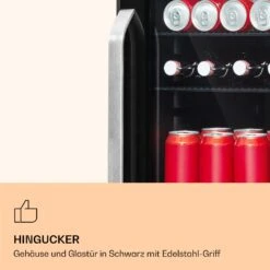 Beersafe 3XL Onyx Kühlschrank 98 Liter 4 Böden Panoramaglastür -Angebote Küchenmaschinen Store 10039655 de 0003 logo
